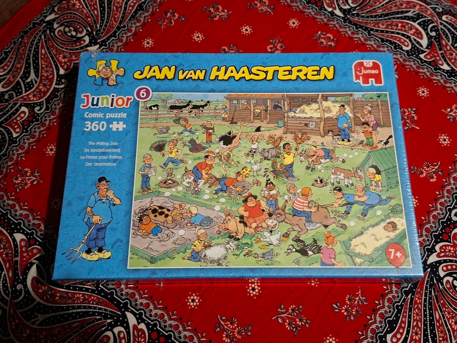 jan van haasteren junior puzzel 360 stukjes kinderboerderij, Ophalen of Verzenden, Minder dan 500 stukjes, Nieuw, Legpuzzel