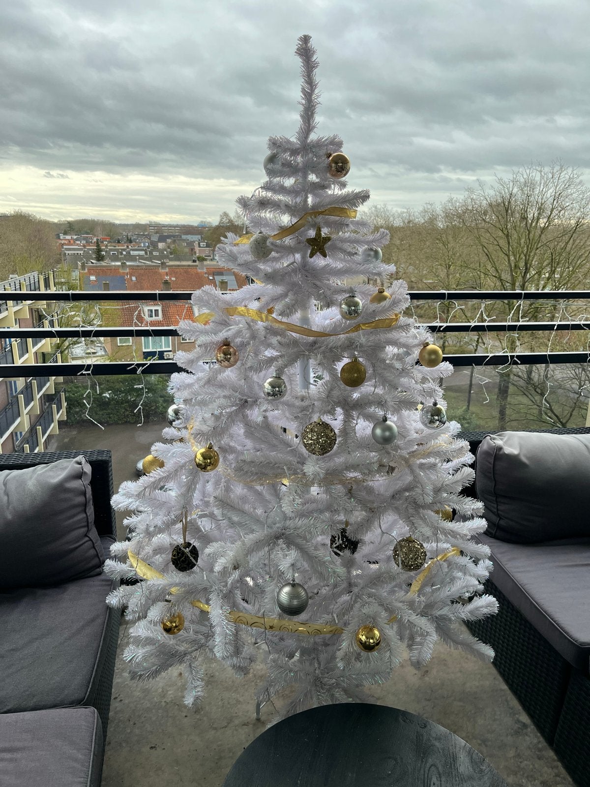 Kerstboom wit + - 160 hoog, Diversen, Ophalen of Verzenden, Gebruikt