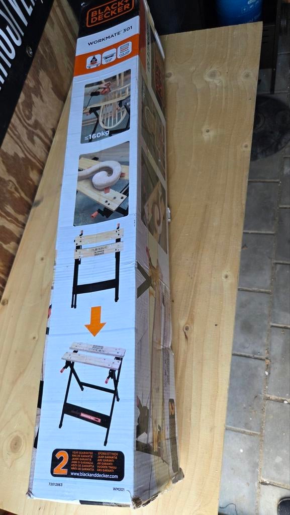Black en Decker workmate 301 nieuw in doos, Ophalen of Verzenden, Nieuw, Minder dan 70 cm, Inklapbaar