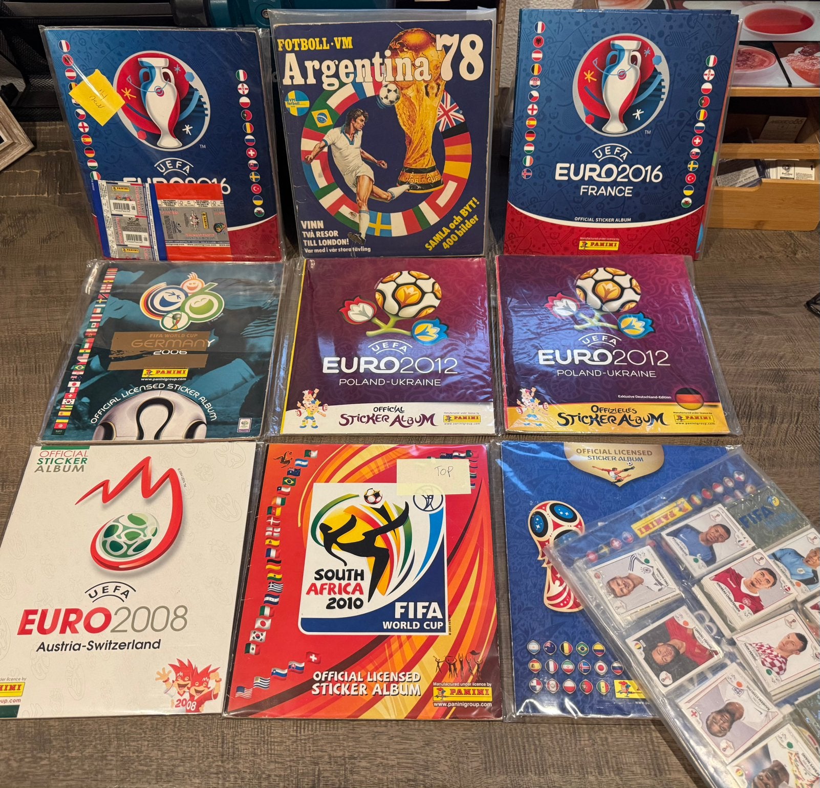 Panini Voetbal WK Albums 1978,2006,2010,2018 etc., Ophalen of Verzenden, Zo goed als nieuw, Meerdere stickers