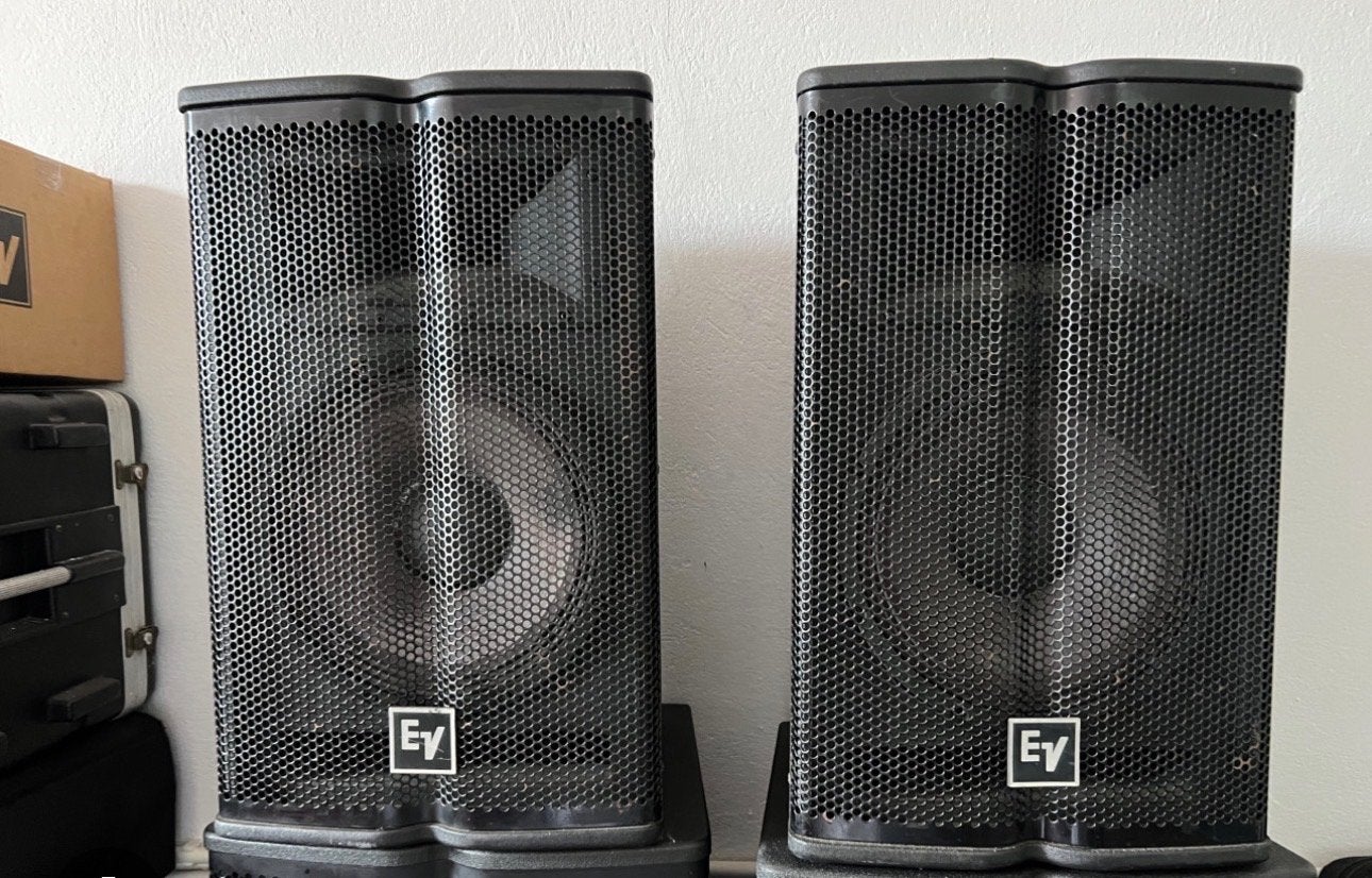 Set van 2 Electro-Voice EV TX1122 luidsprekers, Ophalen of Verzenden, Gebruikt, Overige typen, Overige merken