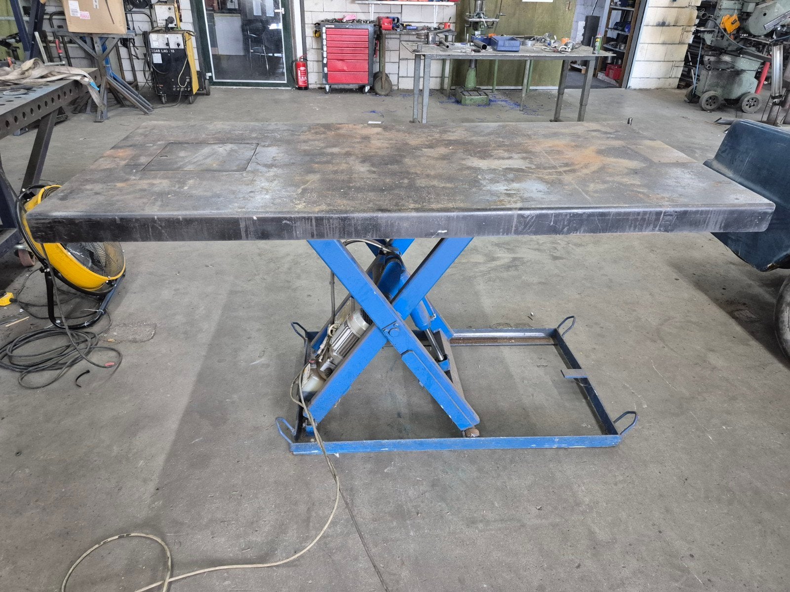Motorhefbrug, schaarheftafel heftafel 500 kg, Doe-het-zelf en Verbouw, Gereedschap | Handgereedschap, Ophalen, Gebruikt, Overige typen