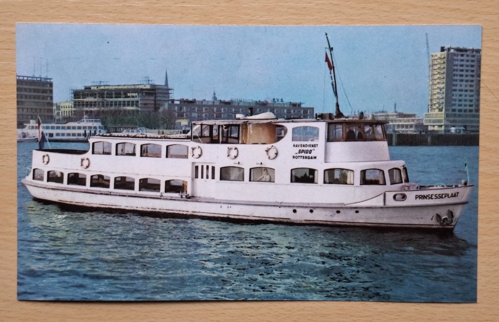 foto Spido rondvaartboot Prinsesseplaat - Rotterdam, Ophalen of Verzenden, Nieuw, Motorboot, Kaart, Foto of Prent