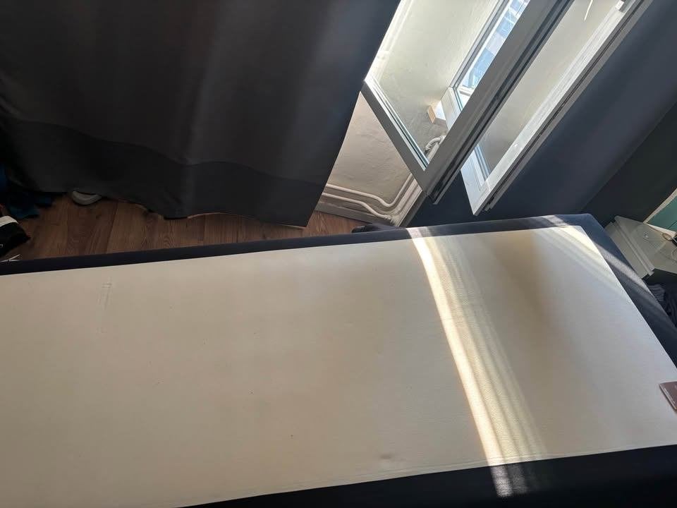 Boxspring 160x200, Ophalen, Gebruikt, Zwart, Tweepersoons
