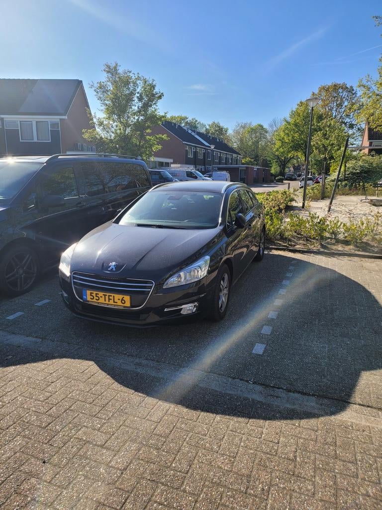 Peugeot 508 1.6 THP SW 2012 Zwart, Auto's, Voorwielaandrijving, 745 kg, Lederen bekleding, Zwart