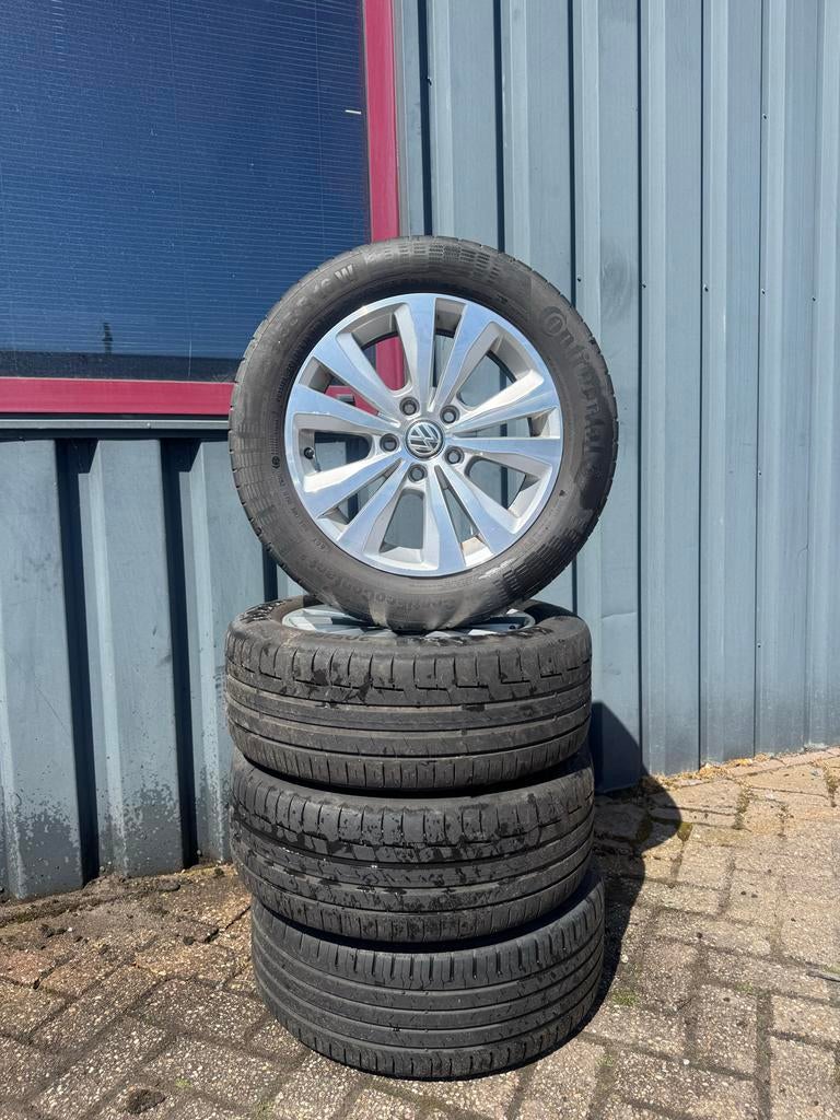 Volkswagen Golf 7 lichtmetalen set Origineel 16 inch, Auto-onderdelen, Banden en Velgen, Ophalen, Gebruikt, 16 inch, Banden en Velgen