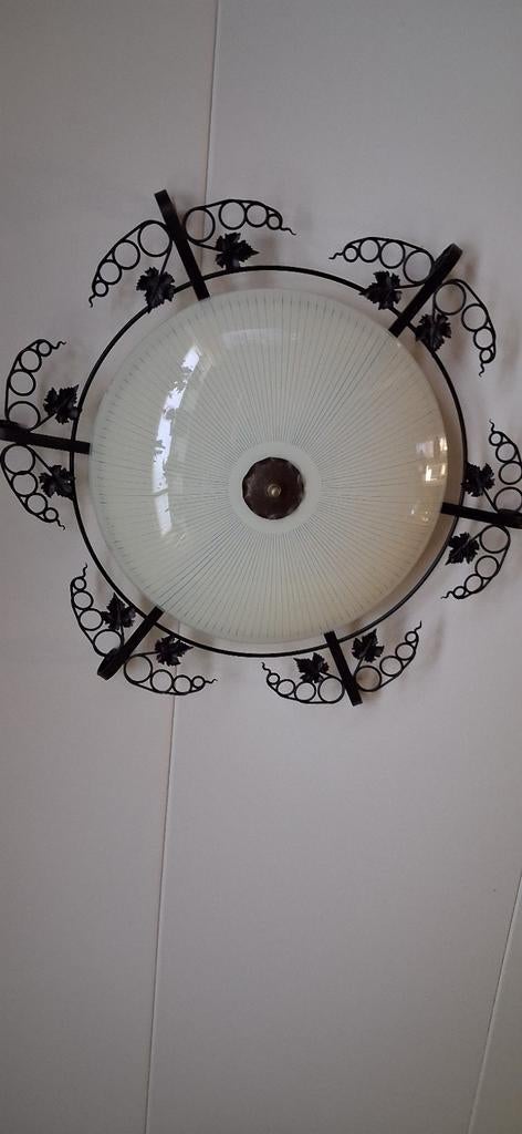 Vintage plafonnière, Huis en Inrichting, Lampen | Plafondlampen, Ophalen, Gebruikt, Metaal, Vintage klassiek