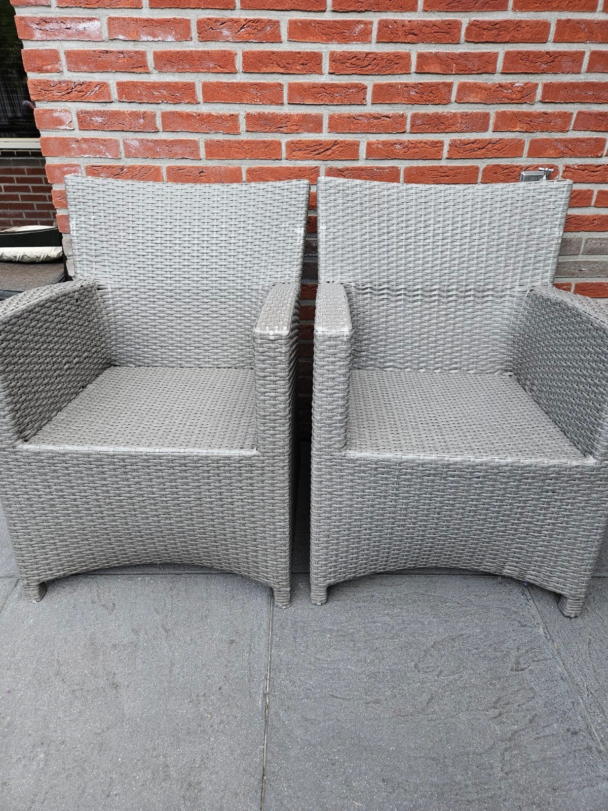 4 of 6 x Wicker tuinstoelen Avanti di Bellagio - Grijs, Ophalen, Gebruikt, Wicker