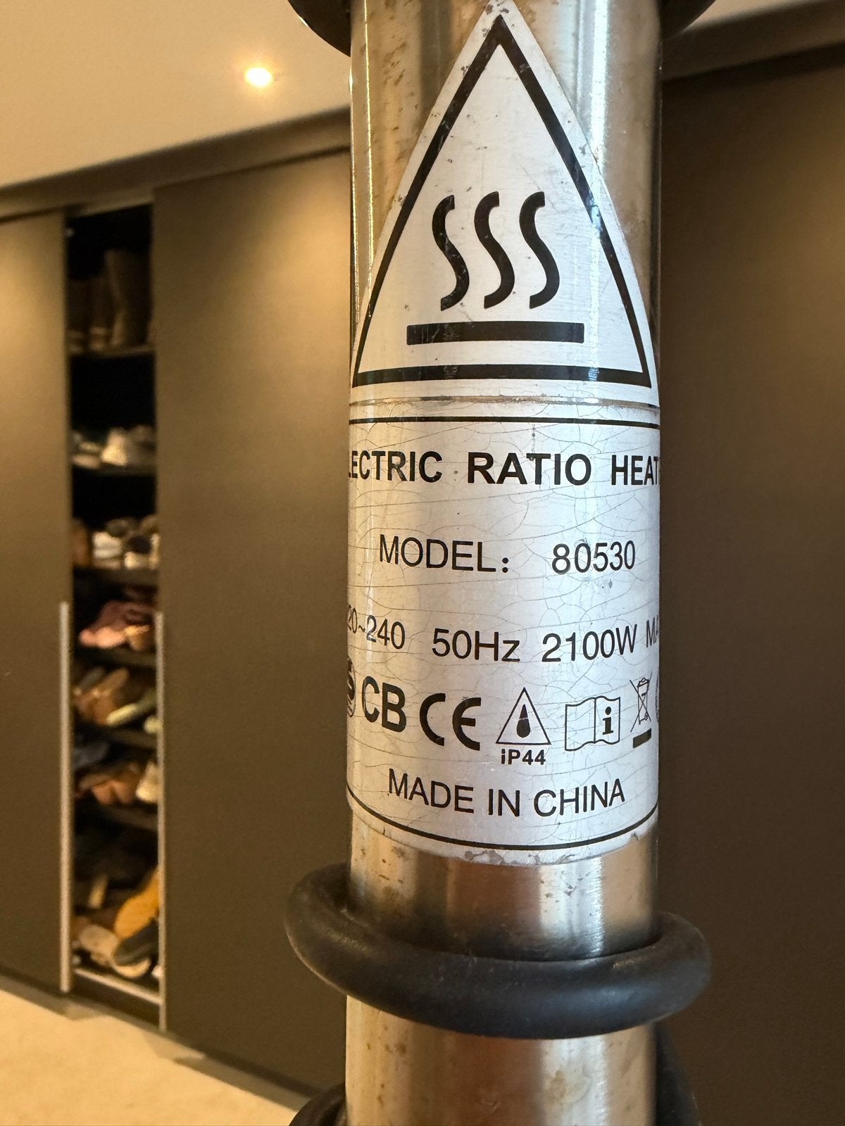 Gebruikte Warmtelamp - Elektrische Terrasverwarmer 2100W, Elektrisch, Gebruikt, Vloer, Ophalen of Verzenden