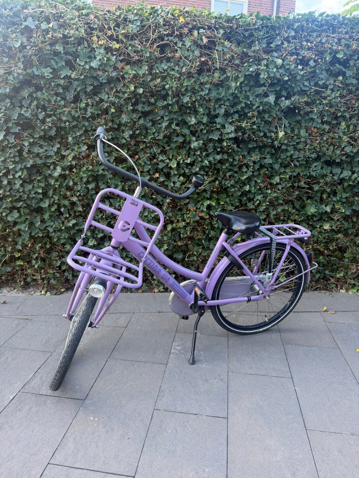 Paarse Cortina U4 meisjesfiets – 24 inch, Fietsen en Brommers, Fietsen | Meisjes, Ophalen, Zo goed als nieuw, 24 inch, Versnellingen
