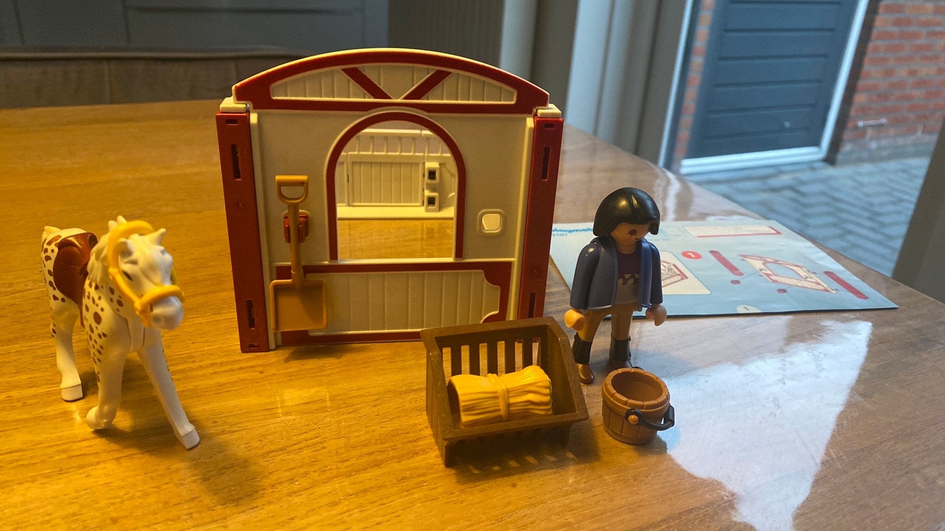 Playmobil Paardenstal met paard en ruiter 5107, Ophalen of Verzenden, Gebruikt, Complete set