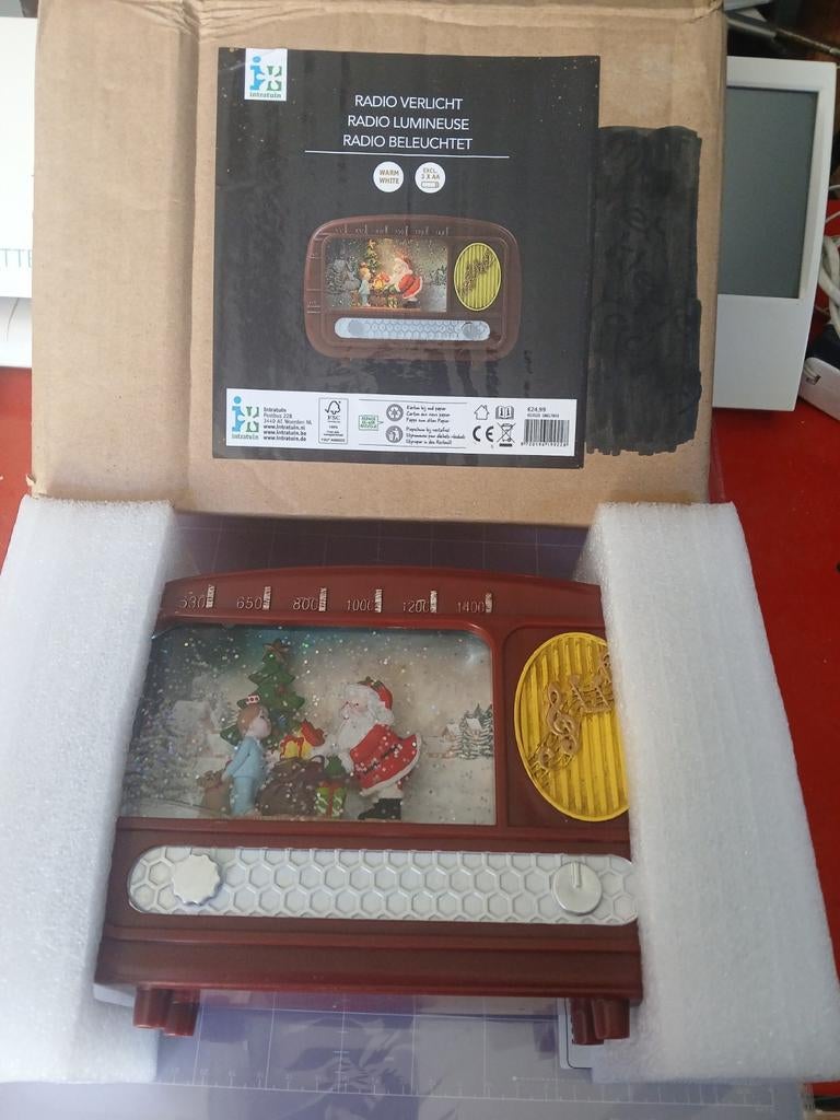 Kerst radio verlicht, Ophalen of Verzenden