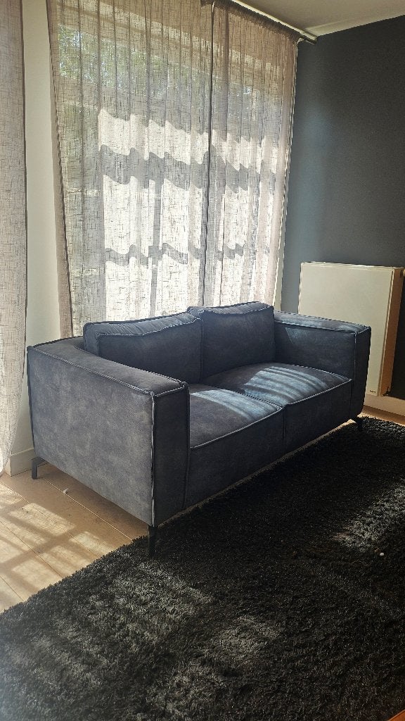 2,5-zits bank (los of met hocker), Ophalen, Tweepersoons, 75 tot 100 cm, Zo goed als nieuw