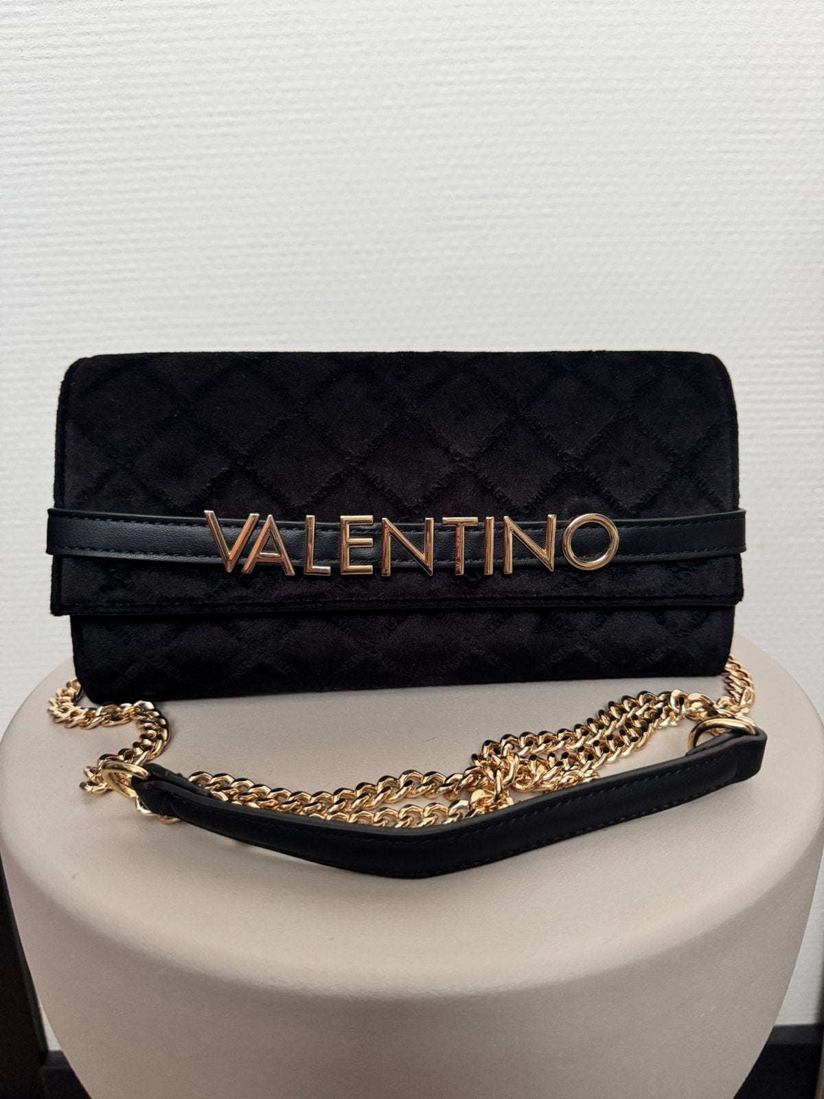 Nieuw Valentino Life pochette clutch tas zwart/goud, Verzenden, Nieuw, Zwart, Overige merken