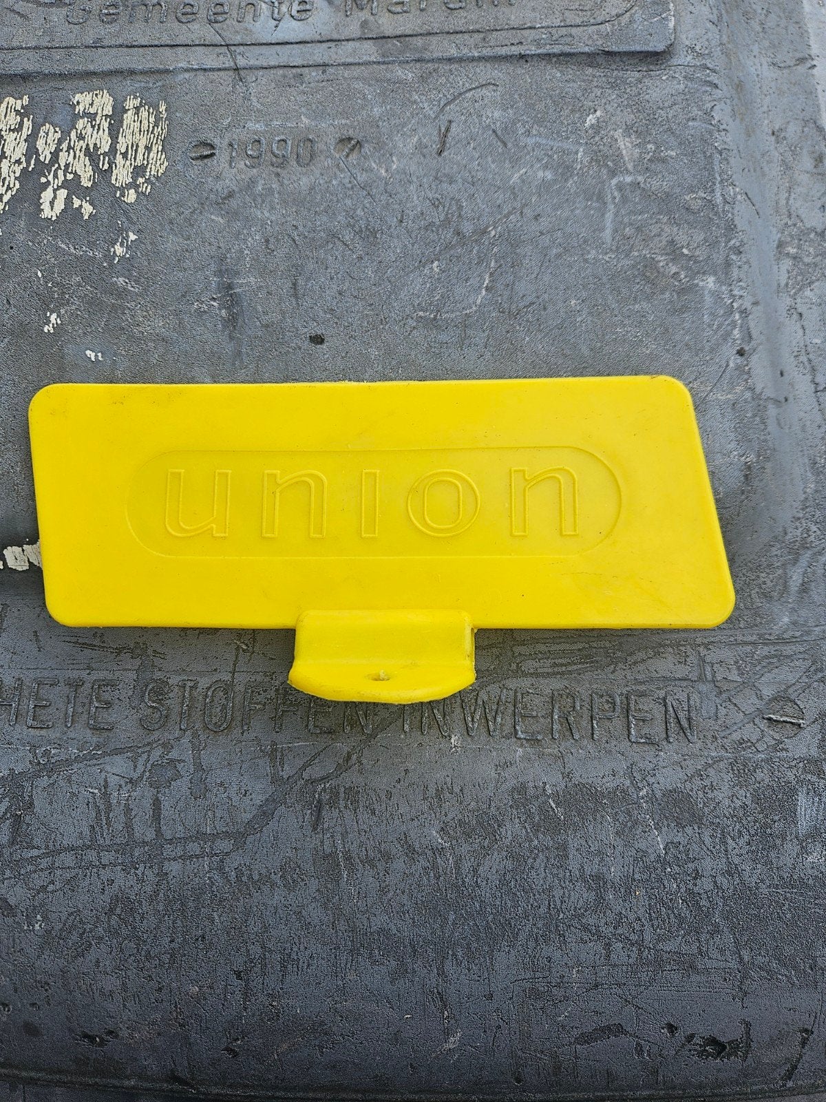 Geel plaatje Union bromfiets, Fietsen en Brommers, Overige merken, ., Overige typen, Ophalen of Verzenden