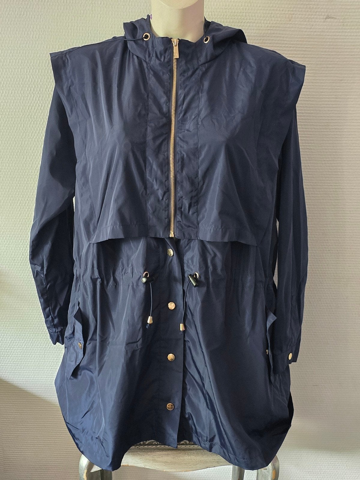 Yesta Jas Vida regenjas/parka Donkerblauw Maat 46, Kleding | Dames, Blauw, Maat 46/48 (XL) of groter, Yesta, Ophalen of Verzenden