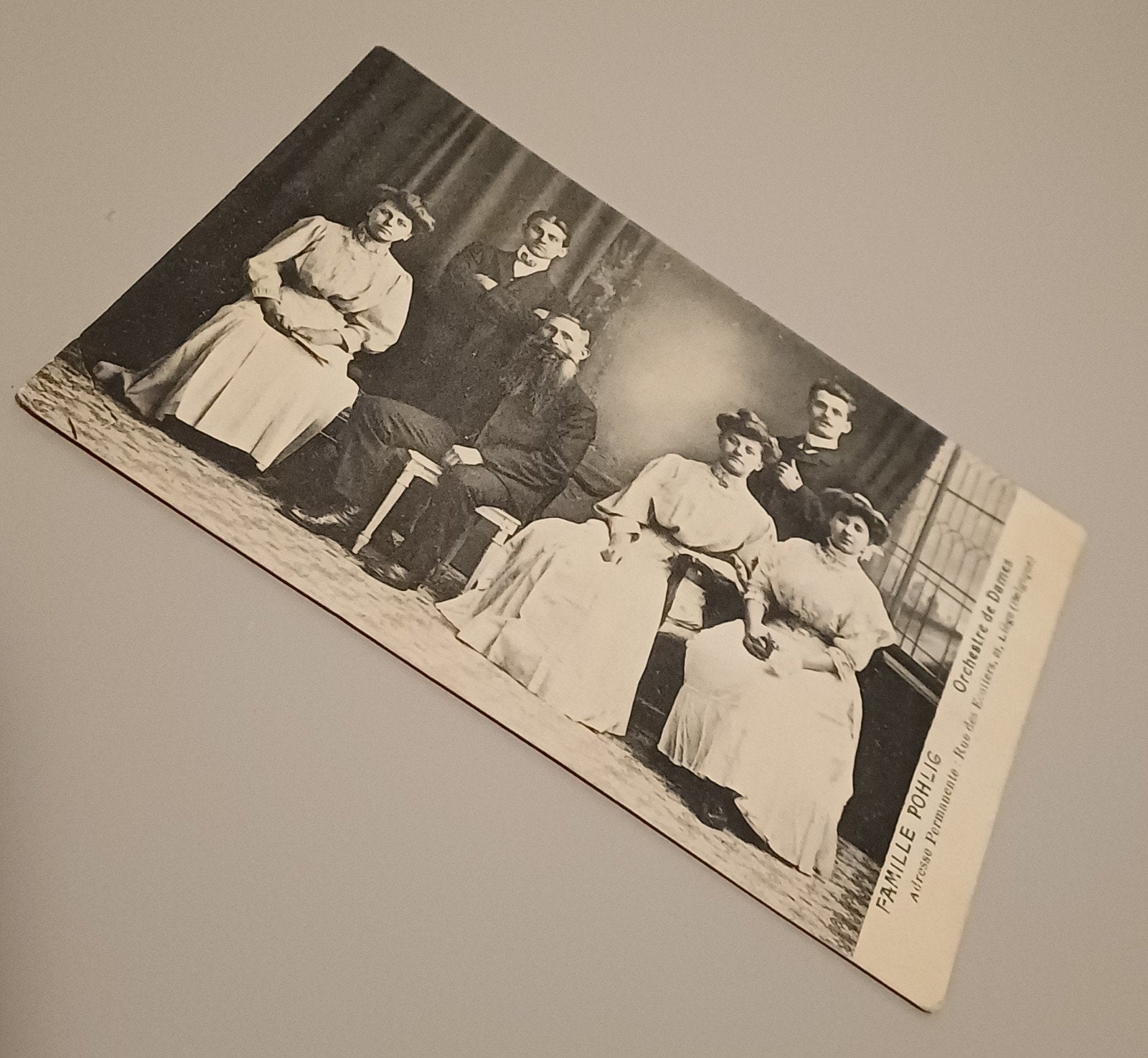 Oude Ansichtkaart Familie Pohlig Orchestre de Dames Luik, Ophalen of Verzenden