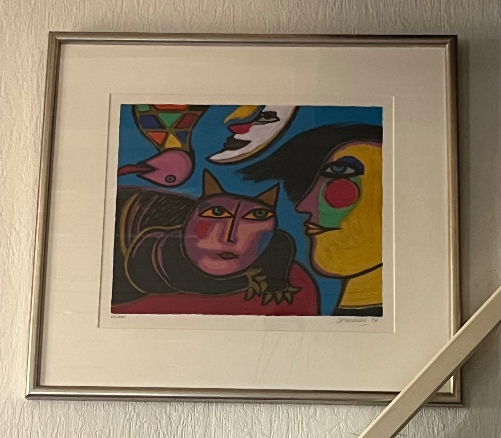 Corneille - zeefdruk 1994, Zeefdruk, Met glas, Ophalen, Personages en Fantasiefiguren