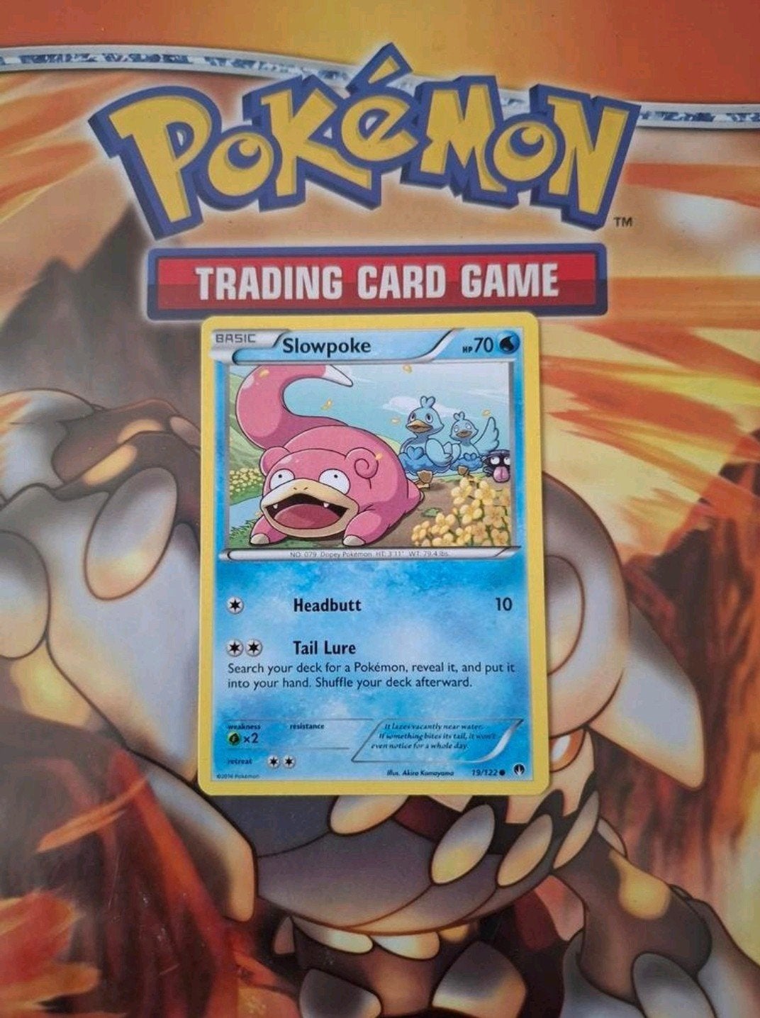 Slowpoke 19/122 XY Breakpoint pokemon kaart, Ophalen of Verzenden, Gebruikt, Losse kaart