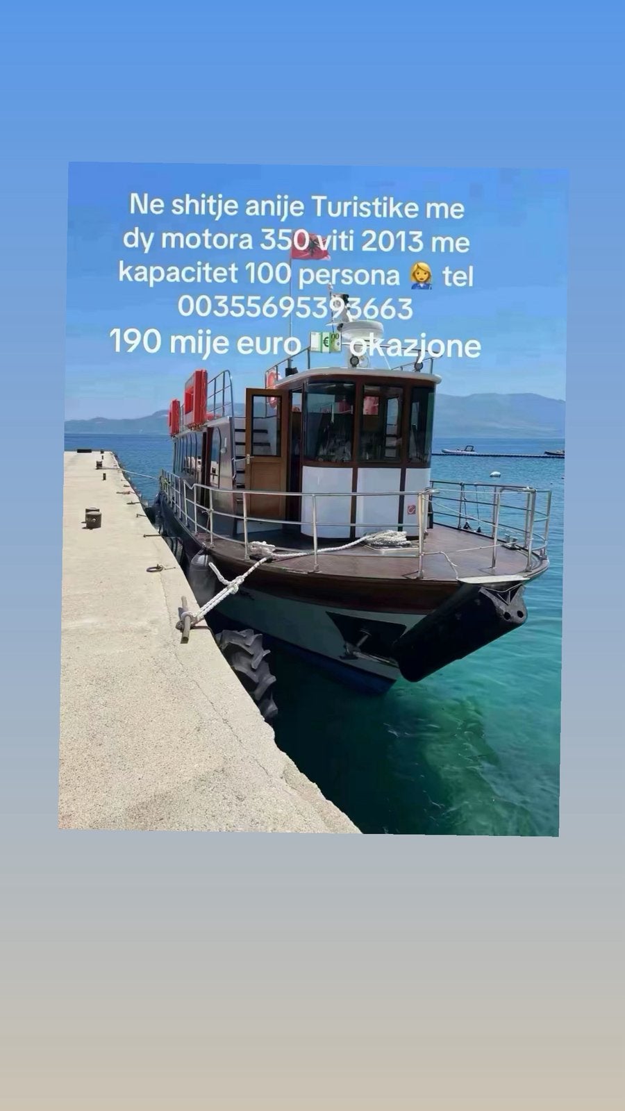 Ne shitje anije turistike, Ophalen of Verzenden, Zo goed als nieuw