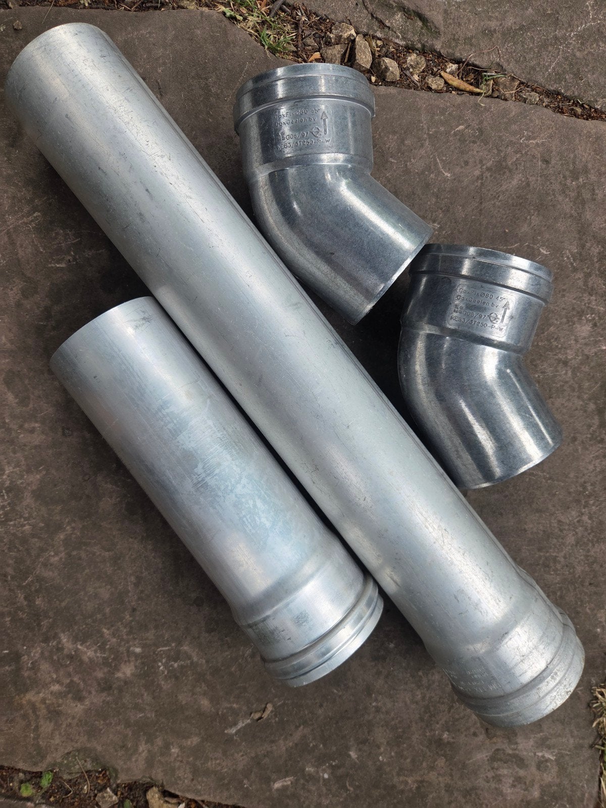 Nieuwe 80mm dikwandige buis en bochten, Afvoer, Nieuw, Ophalen of Verzenden, Minder dan 2 meter