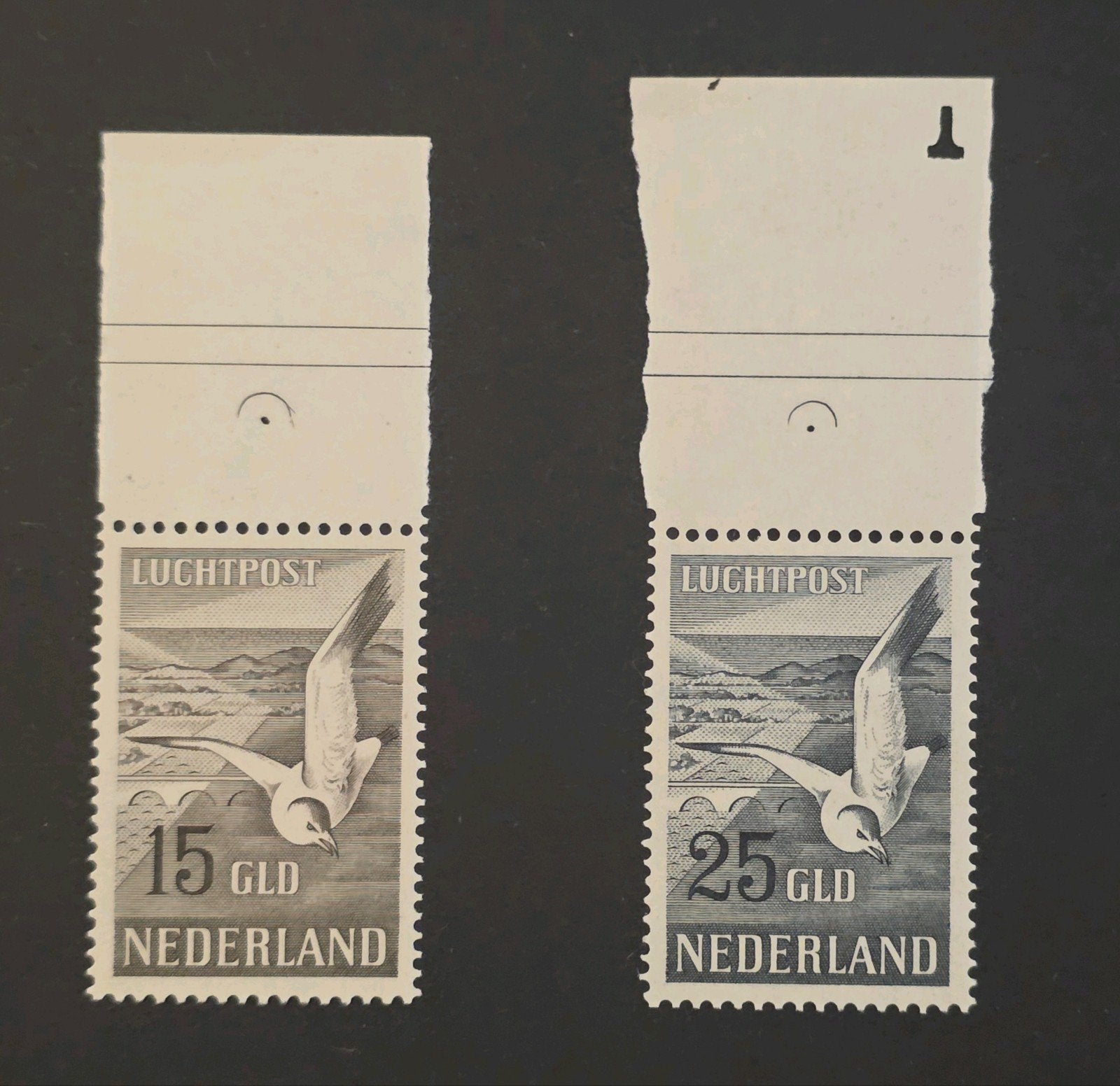NVPH LP 12/13 Postfris met Certificaat, Postzegels en Munten, Ophalen of Verzenden, Na 1940, Postfris