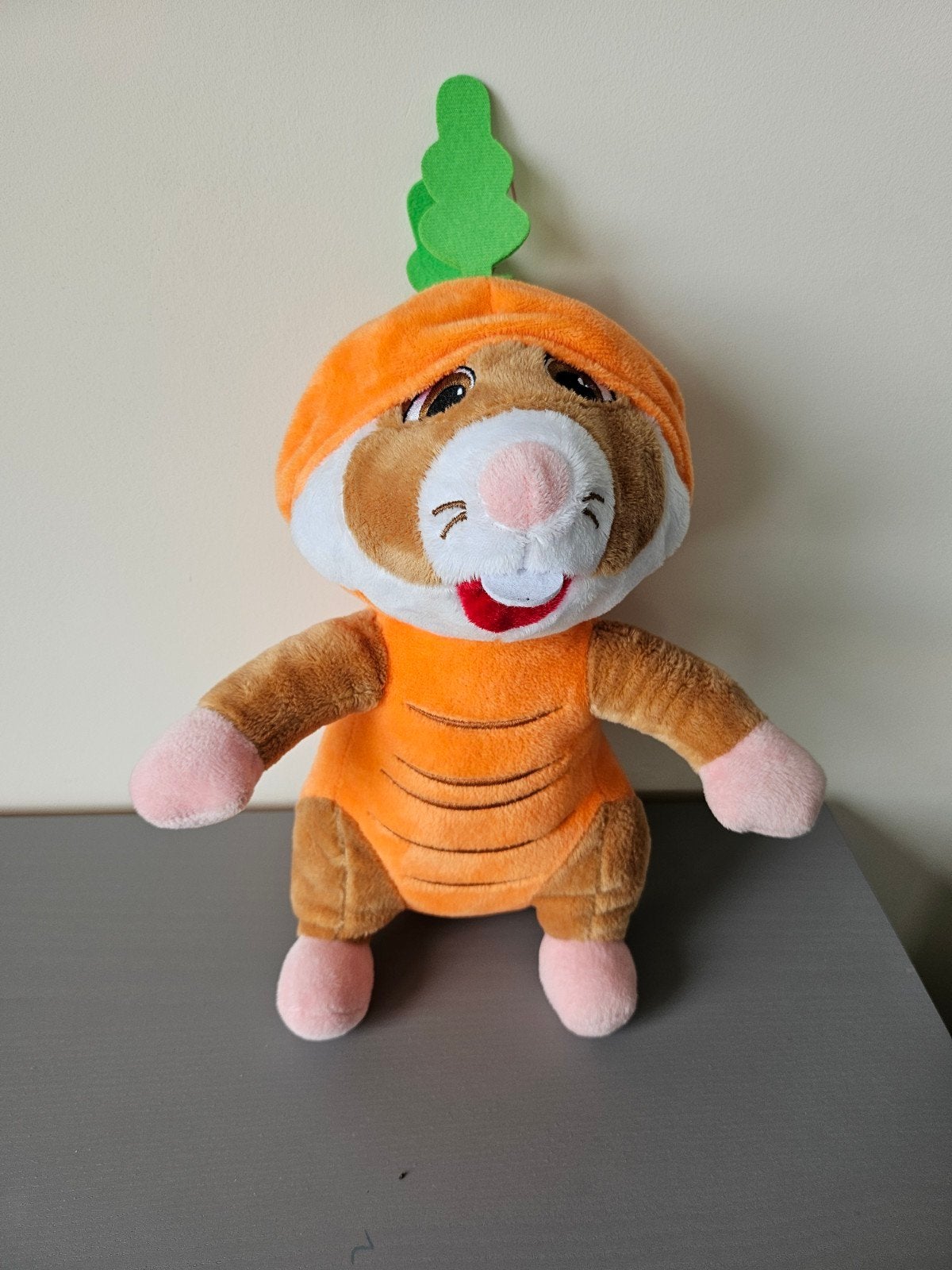 AH Schattige Hamster Knuffel in Wortel Pakje, Hamster, Ophalen of Verzenden, Zo goed als nieuw, Middelgroot (20 tot 80 cm)