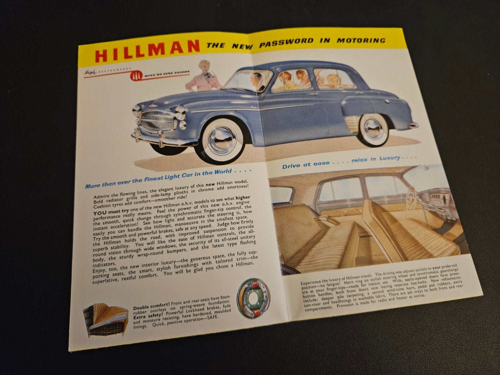 Brochure Hillman, Ophalen of Verzenden, Zo goed als nieuw, Overige merken