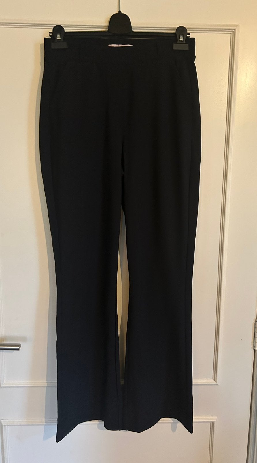 Zwarte Studio Anneloes Flared Flair bonded broek, pantalon S, Kleding | Dames, Verzenden, Zwart, Zo goed als nieuw, Maat 36 (S)