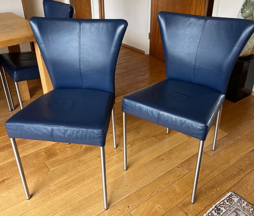 6 AVANTI eetkamer stoelen, Ophalen, Gebruikt, Blauw, Vijf, Zes of meer stoelen