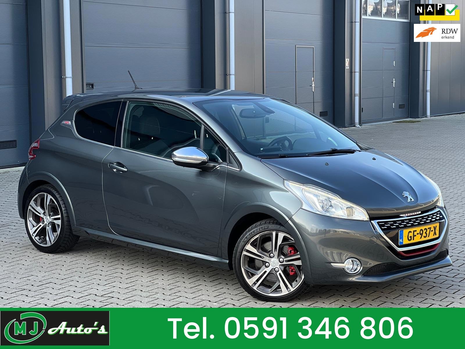 Peugeot 208 1.6 THP GTI BJ015 LEDER TUNING 225PK, Voorwielaandrijving, Euro 5, Gebruikt, Zwart