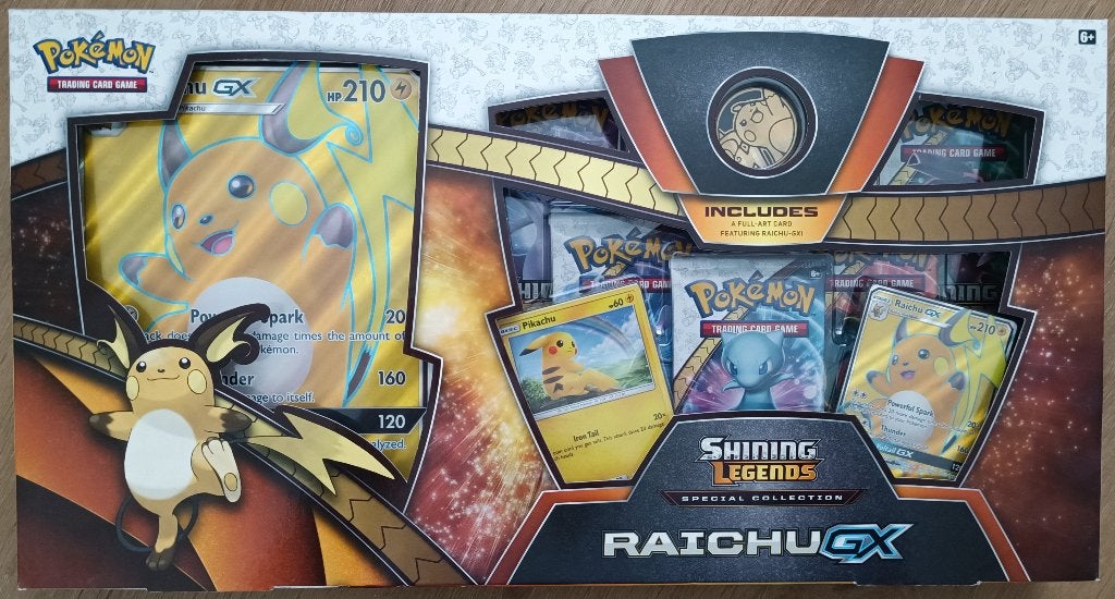 Shining Legends - Raichu GX Special Collection - 5 boosters, Hobby en Vrije tijd, Verzamelkaartspellen | Pokémon, Ophalen, Nieuw