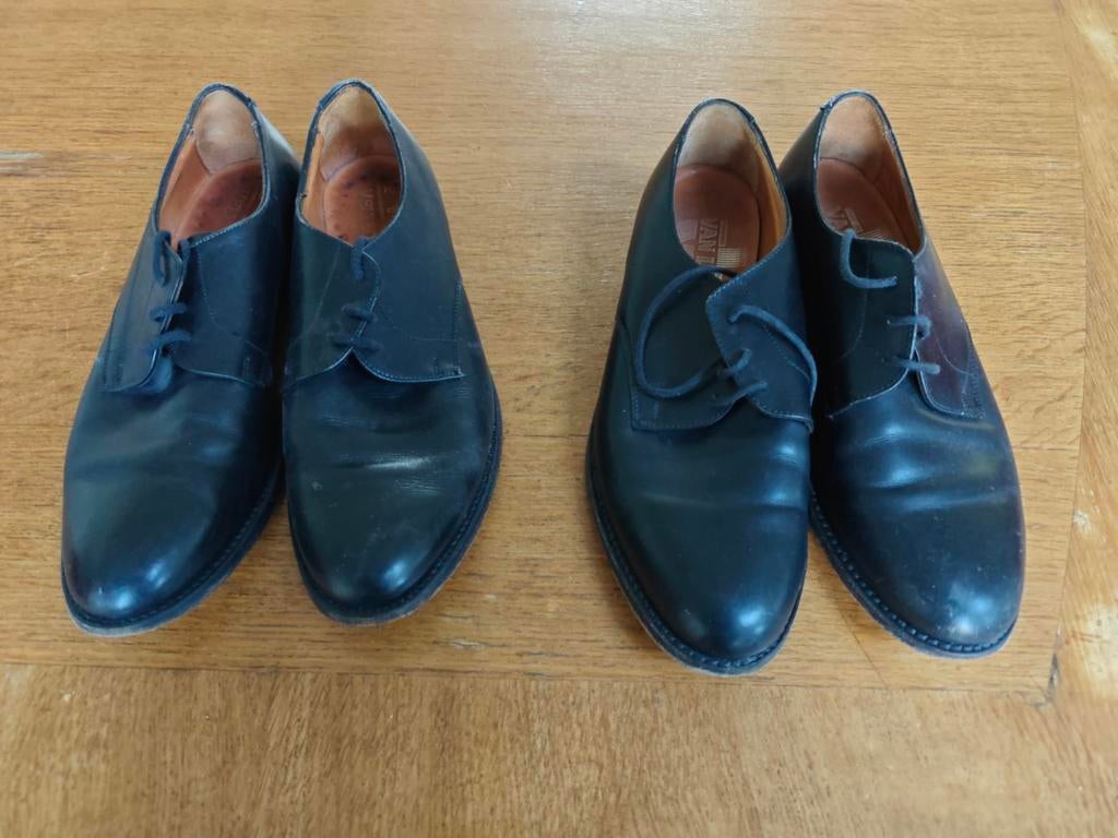 Twee paar Koninklijke Marine schoenen, maat 6, Zwart, Van Lier, Ophalen of Verzenden, Gedragen
