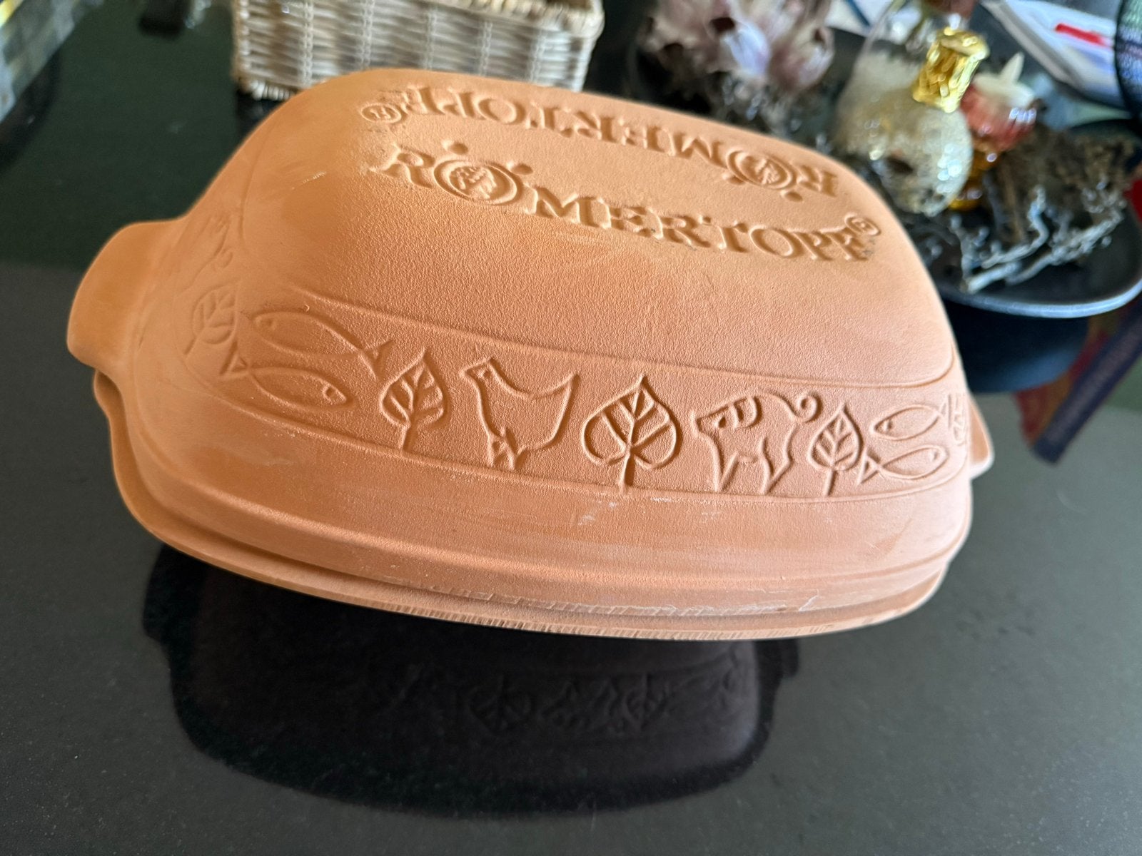 Römertopf Ovenschaal - Aardewerk Braadpan, Ophalen, Gebruikt, Braadpan, Steen/keramiek
