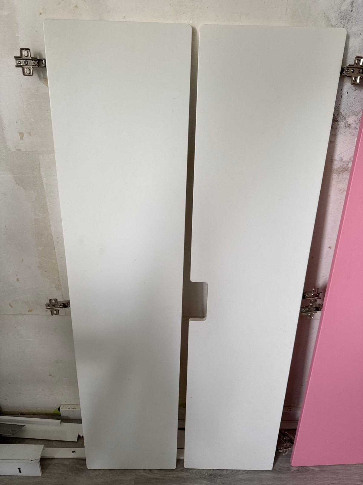IKEA Stuva Grundlig deurtjes 128cm (wit en roze), Ophalen, Gebruikt