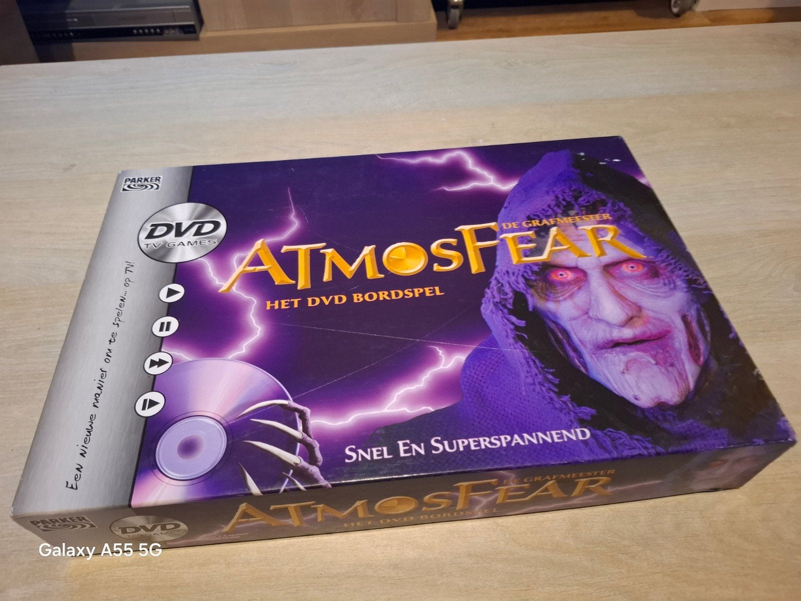 Atmosfear Het DVD Bordspel - Snel en Superspannend, Parker, Parker Brothers, Ophalen of Verzenden, Drie of vier spelers