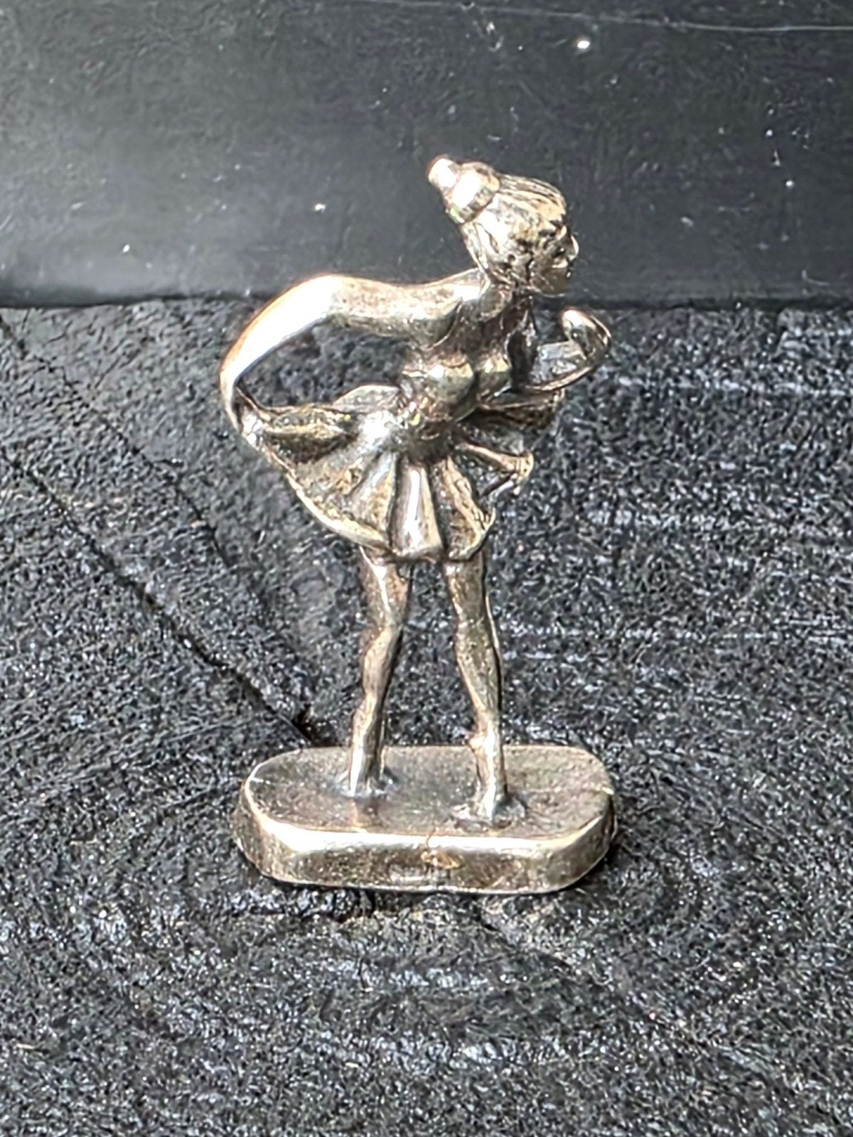 Zilveren Miniatuur Ballerina op Plateau, Antiek en Kunst, Verzenden, Zilver