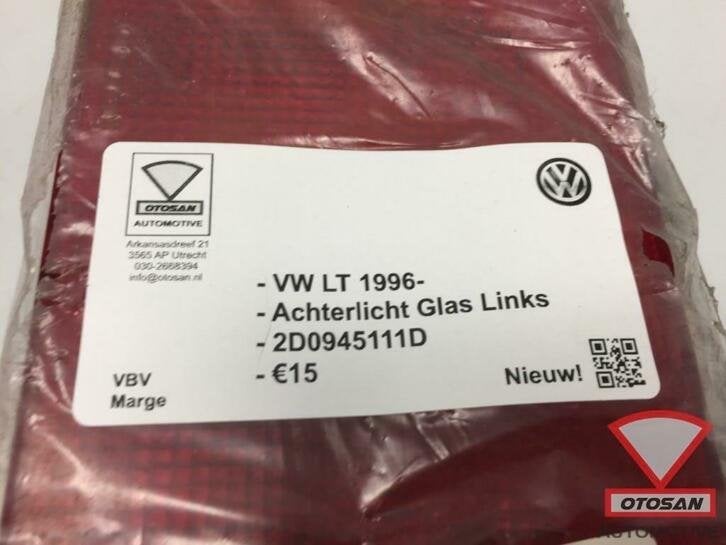 vw lt 1996 achterlicht glas links nieuw! 2d0945111d, Auto-onderdelen, Volkswagen, Volkswagen AG, Nieuw, Berliner Ring 2
38440  Wolfsburg, DE