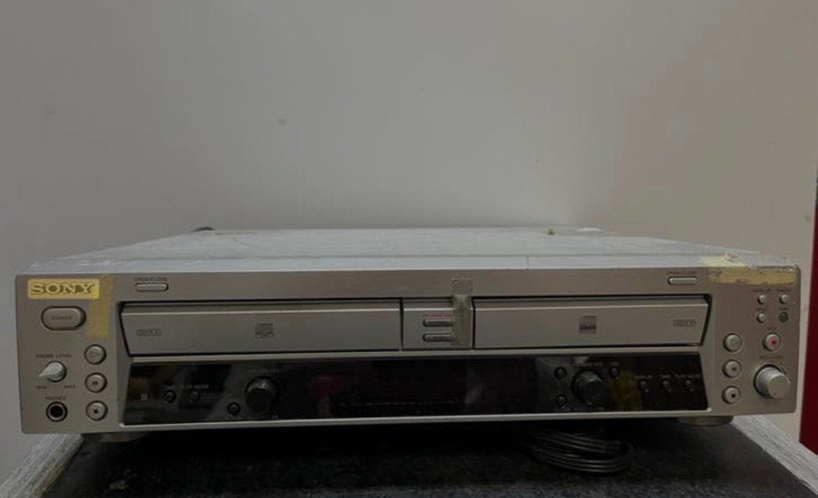 Sony RCD-W100 Hifi CD-Recorder zilver dubbele cd speler, Ophalen, Gebruikt, Sony