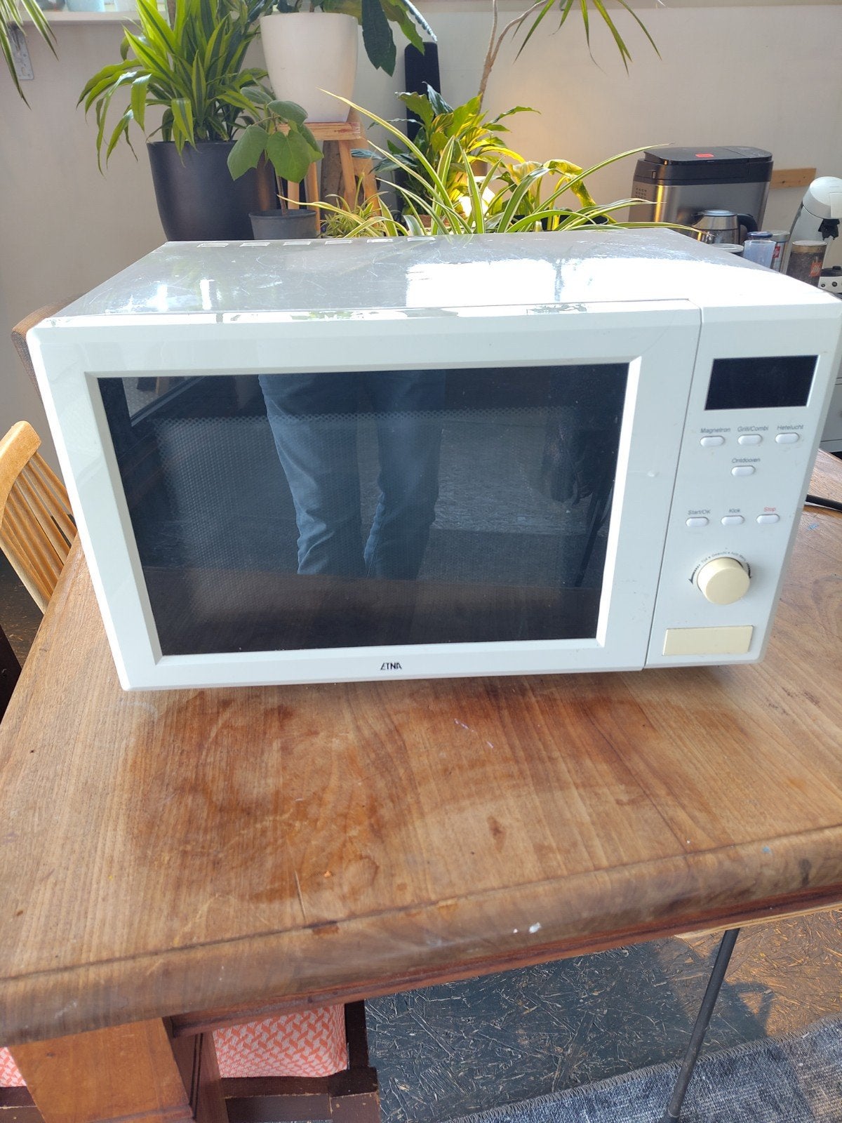 etna combi magnetron wit, Ophalen, Combimagnetron, Gebruikt, Draaiplateau