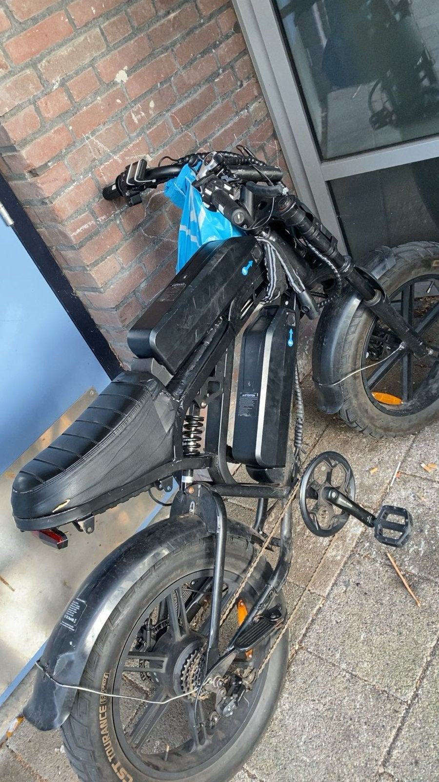 V20 fatbike dubbel accu custom, Gebruikt, Minder dan 47 cm, 50 km per accu of meer, Ophalen