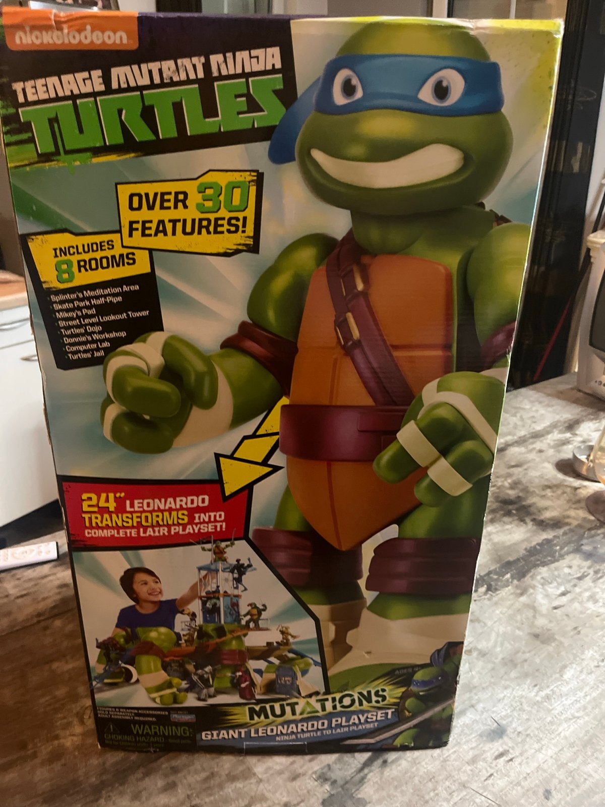 TMNT Giant Leonardo Playset -geseald, Kinderen en Baby's, Speelgoed | Actiefiguren, Ophalen of Verzenden, Nieuw