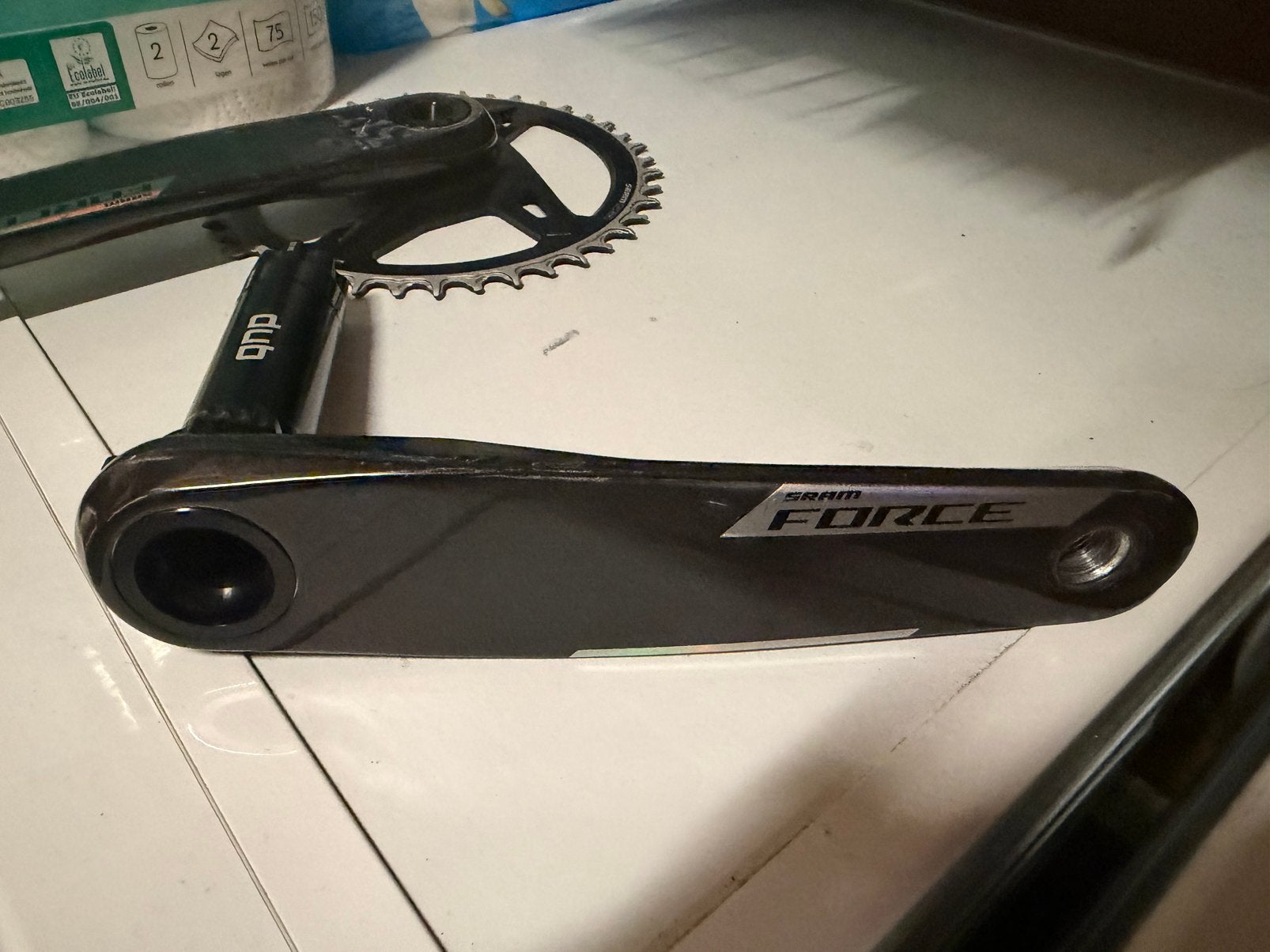 Sram Force E1 DUB crankstel+lagerset, Crankstel of Pedalen, Ophalen of Verzenden, Zo goed als nieuw, Racefiets