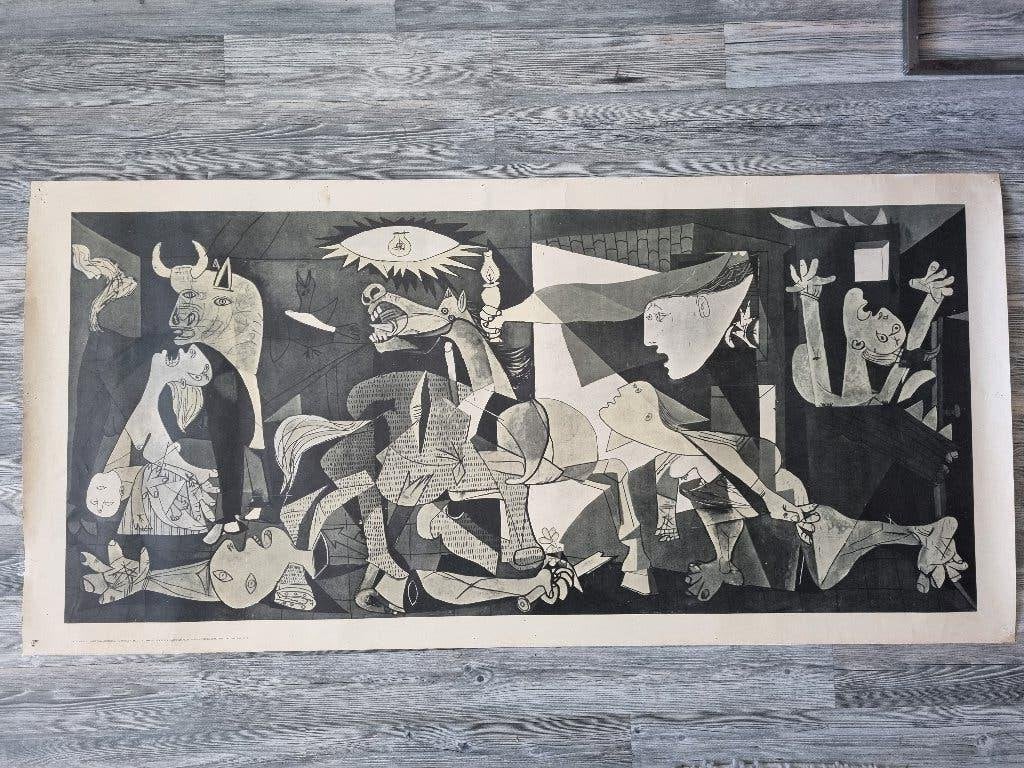 Picasso Guernica tentoonstellingsposter uit 1976, Antiek en Kunst, Ophalen of Verzenden