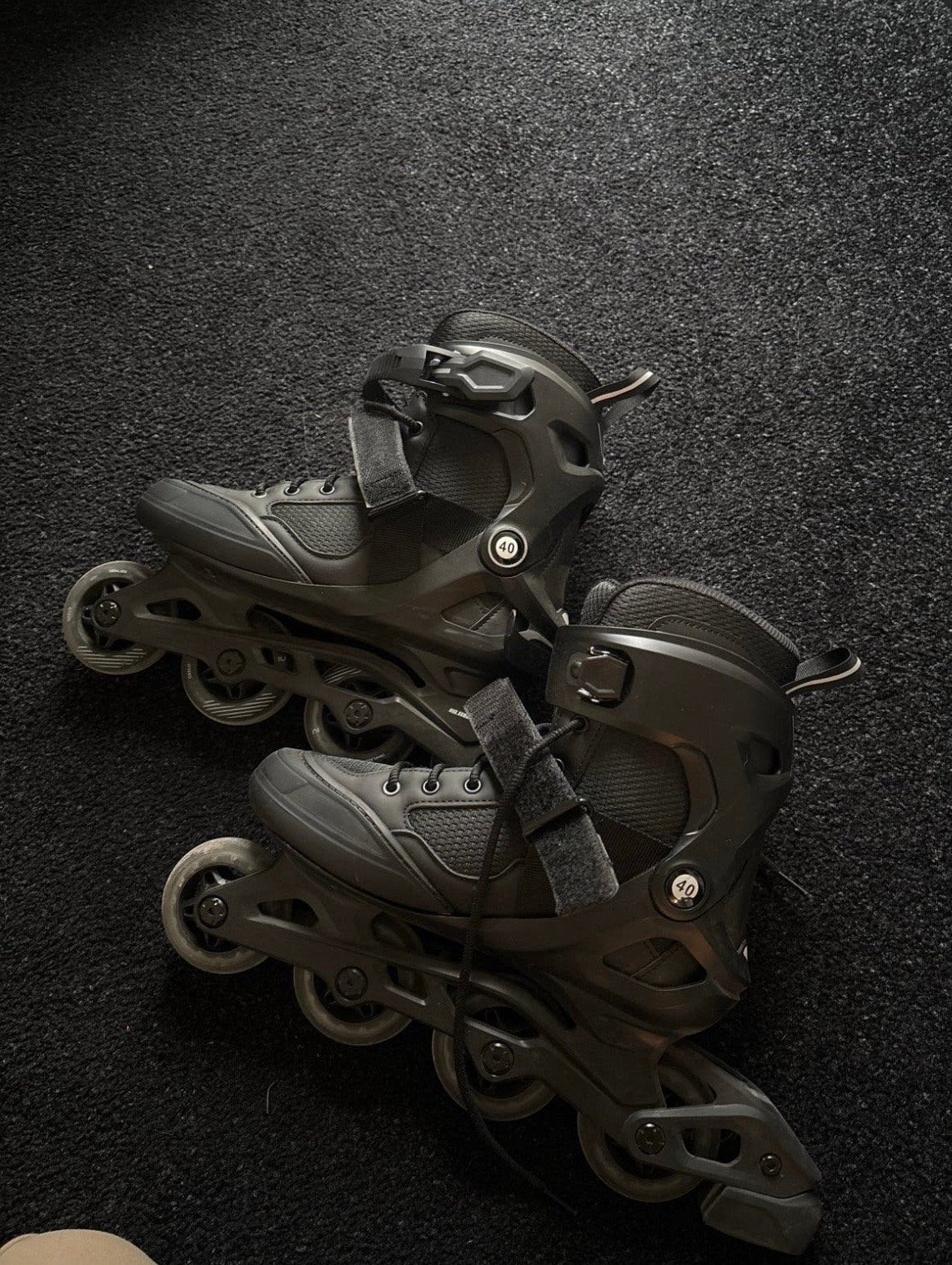 Zwarte inline skates maat 40, Ophalen of Verzenden, Zo goed als nieuw, Dames