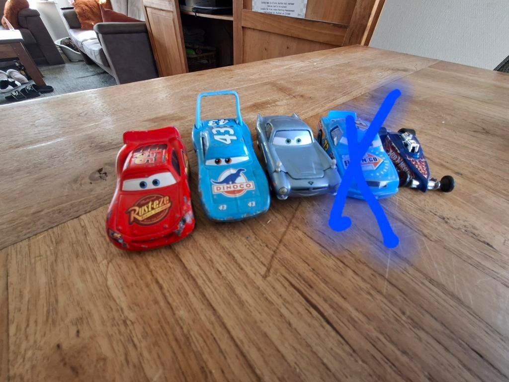 4 Cars auto's - Disney Cars speelgoedauto's, Ophalen of Verzenden, Gebruikt