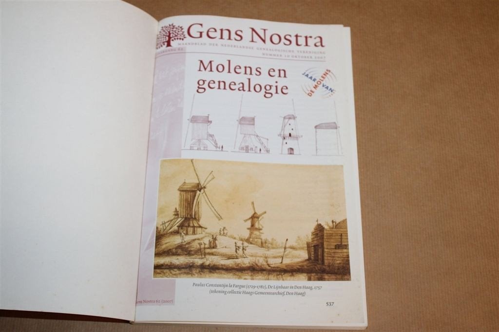 Molens en Genealogie — Molenaarsfamilies, Gens Nostra 2007, Verzenden, Gelezen