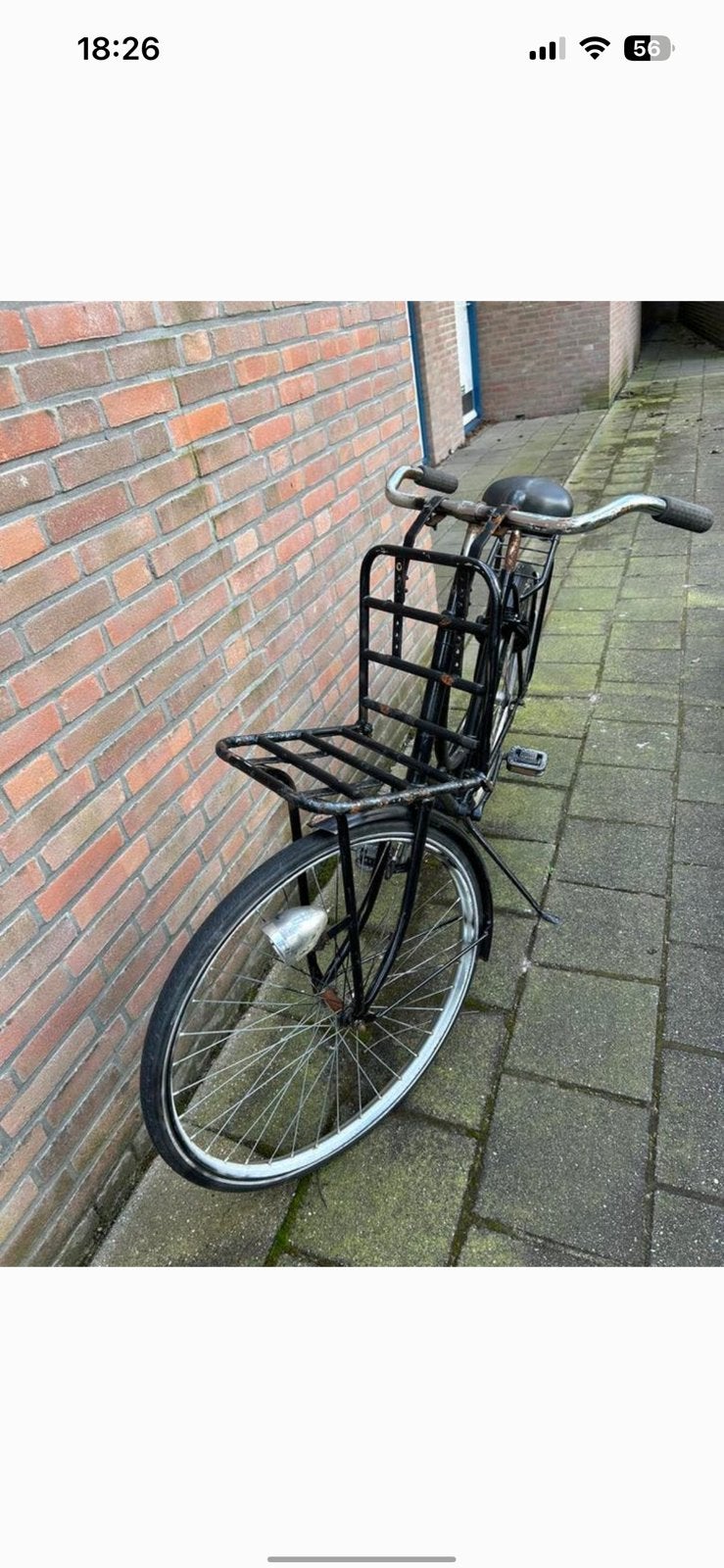 Oma fiets met rek, Fietsen en Brommers, Fietsen | Dames | Omafietsen, Ophalen, Zo goed als nieuw