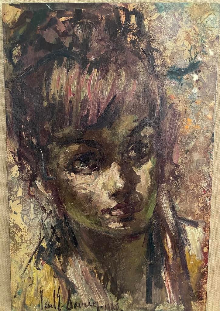 Paul E Daenen Olieverf op paneel vrouw 1961, Antiek en Kunst, Kunst | Schilderijen | Klassiek, Ophalen of Verzenden
