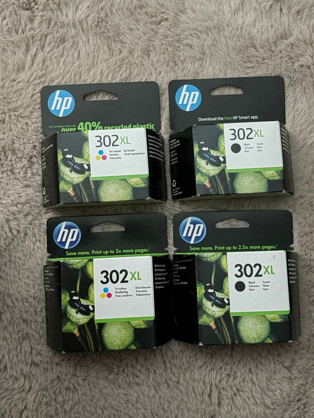 HP inktcartridge 302 XL - 2x kleur, 2x zwart, Computers en Software, Printerbenodigdheden, Nieuw, Cartridge, Ophalen of Verzenden